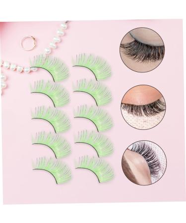 Didiseaon 5 pairs Makeup Fake of Green Extnesion D Cosplay Party Masquerade Curl Halloween Artificial Women 1 count (Pack of 1) Green - Buy Online on GoSupps.com
