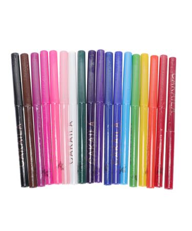 FOYTOKI 18pcs Eyeliner Eye Shadow Stick Makeup Kit for Women Eyes Cosmetics Tools Accessories Abs