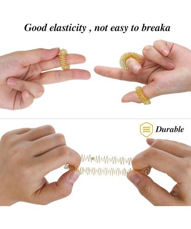 2 Magnetic Acupressure Balls & 8 Finger Massage Rings Set - Golden Acupressure Therapy for Pain Relief & Sensory Skills - Buy Online on GoSupps.com