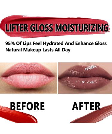 Lips Makeup Lip Gloss Plumper - Nude Glitter Glossier for Hydrating Plumping Moisturizing Glow, Long Lasting Waterproof Lip Stain - Liquid Lipstick (07) - Buy Online on GoSupps.com