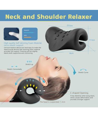 BLABOK Neck Stretcher - Relieve Neck Pain & Align Cervical Spine | Black Neck Saver for Ultimate Comfort - Buy Online on GoSupps.com