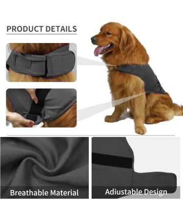 Kittystar Breathable Thunder Shirt for Dogs - Gray L | Calming Coat & Fear Relief Jacket for Puppies - Buy Online on GoSupps.com