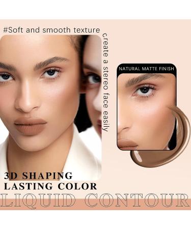 NewBang Natural Matte Finish Liquid Contour Stick with Cushion Applicator - Waterproof Cream Concealer for Face & Body - Buy Online on GoSupps.com