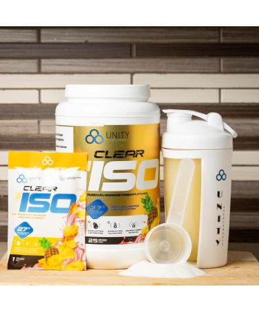 Unity Supplements CLEAR ISO Protein Powder - Grass-fed Whey Isolate Protein - Post Workout Recovery Drink Mix - Keto Friendly and Sugar-Free - 27g Protein per Serving - 900g 25 Servings (2 pounds Pineapple Punch) Pineapple Punch 2 pounds - Buy Online on GoSupps.com
