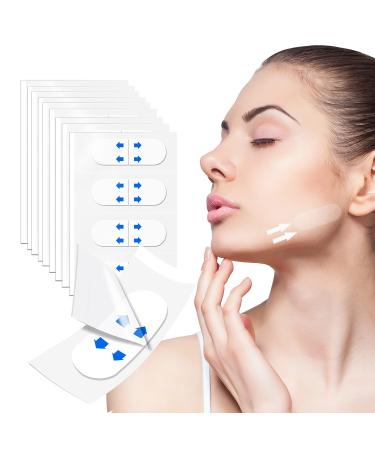 Face Lift Tape, 40PCS Instant Face Lift Sticker, Invisible Wrinkle Lifting Patches for V-Line Face, Make-up Face Lift Tools for Double Chin 40 Count (Pack of 1)