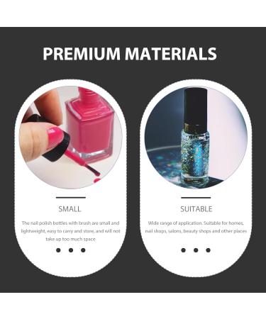 GALPADA Lot de 6 Flacons en Verre Noir pour Vernis Ongles Gel 10 Ml Pinceau Int gr Rechargeables et Portables pour Nail Art Manucure et Voyages - Buy Online on GoSupps.com