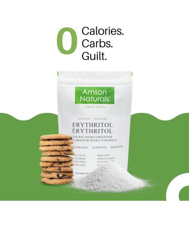 Erythritol Sweetener Granular 2.5 lb / 40 oz / 1.14 kg-Natural Sugar Substitute Sweet taste Zero Calorie Gluten-free Non-GMO by Amson Naturals. 1.14 kg (Pack of 1) - Buy Online on GoSupps.com