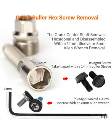 MatyKit Bicycle Crank Puller for Square Taper & Spline Crank Removal | 8mm Allen Wrench Included | Easy Bike Repair Tool for Indoor & Outdoor Use - Buy Online on GoSupps.com