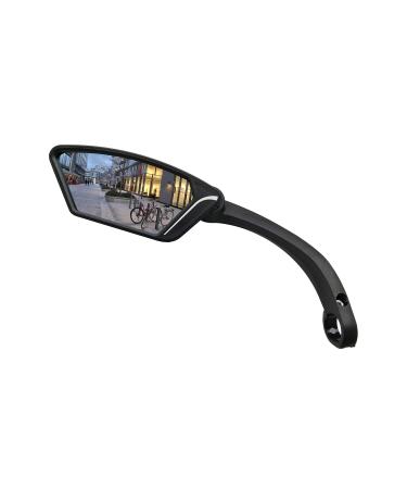 MEACHOW New Scratch Resistant Glass Lens,Handlebar Bike Mirror, Rotatable Safe Rearview Mirror, Bicycle Mirror,ME-002 Silver Left Side