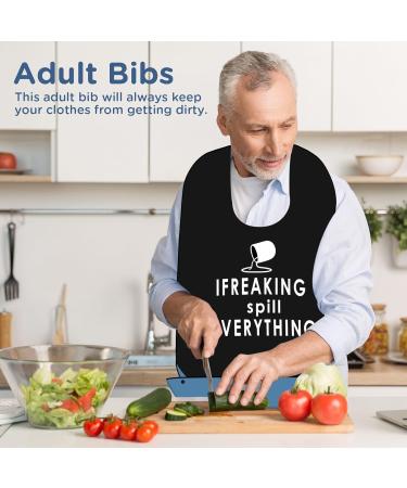 Adult Bibs Waterproof & Washable with Crumb Catcher - Beejoy Funny Dining Bibs for Elderly & Disabled - Lightweight & Reusable Apron for Men & Women - Buy Online on GoSupps.com