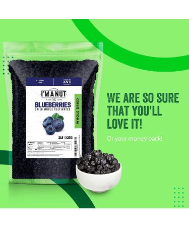 Dried Blueberries 1 lb | Whole & Cultivated | Resealable Bag | Perfect for Salads Cooking & Baking - Shop Internationally - Buy Online on GoSupps.com