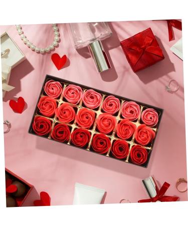 HOMSFOU 1 Box Rose Soap Scented Bath Soap Rose Scented Soap Rose Flower Scented Flower Petals Enchanted Rose Floral Scented Rose Petal Bouquet Bath Soap Rose Flower Indoor 1 count (Pack of 1) Red - Buy Online on GoSupps.com