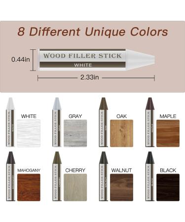 SEISSO Wood Filler Stick - 8 Colors Furniture Crayons for Scratches | Wood Repair Kit for Hardwood Floor Laminate & Furniture - Buy Online on GoSupps.com