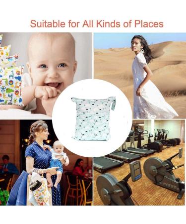 Morwealth 3-in-1 Diaper Pocket Wet Bag | Reusable Beach Pool & Gym Travel Bag with Zip Pocket & Push Button Handle - Light Blue - Buy Online on GoSupps.com