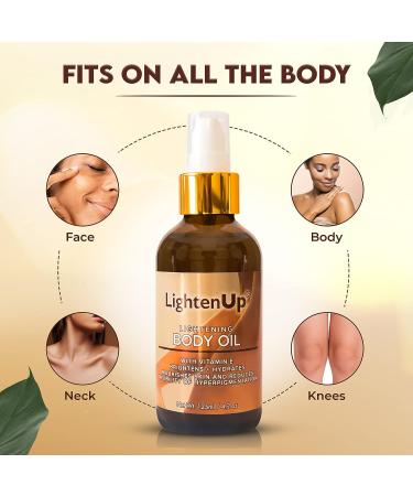 OMIC LightenUp Brightening Body Oil - 4.2 fl oz - Dark Spot Remover for Men and Women - Vitamin E, Shea Butter, Almond Oil - Hyperpigmentation Serum - Buy Online on GoSupps.com