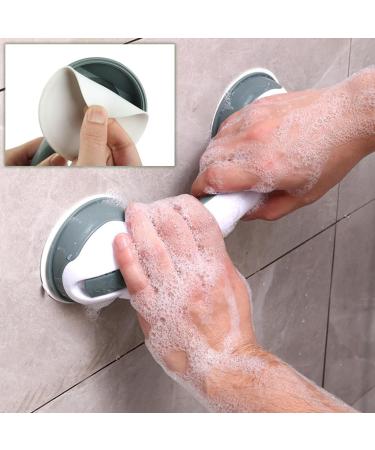 2PCS Shower Handle Grab Bars for Bathroom Tub Safety Hand Rail Support with locking latches for Handicap Elderly Injury Kid Senior Assist Bath Handle Non Skid(off-white) - Buy Online on GoSupps.com