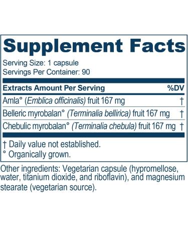 Ayush Herbs Trifal Digestive Support Supplement - 90 Vegetarian Capsules - Buy Online on GoSupps.com