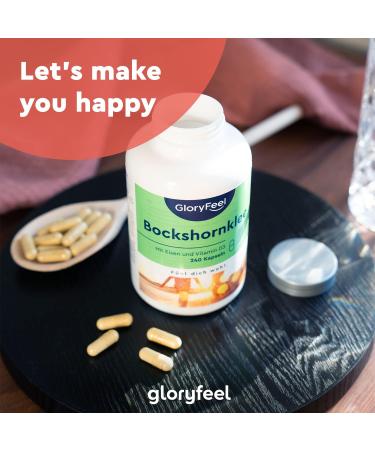 Bockshorn Clover Capsules - 2600mg Fenugreek High-Dose | 240 Vegan Capsules | Supports Breastfeeding | With Vitamin D & Iron | Lab Tested & No Additives - Buy Online on GoSupps.com