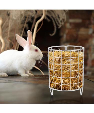 PATKAW Metal Rabbit Grass Feeder Free Standing Bunny Grass Feeder Rack Small Animals Feeding Holder Rabbit Cage Grass Dispenser Bunny Food Manger Rack - Buy Online on GoSupps.com