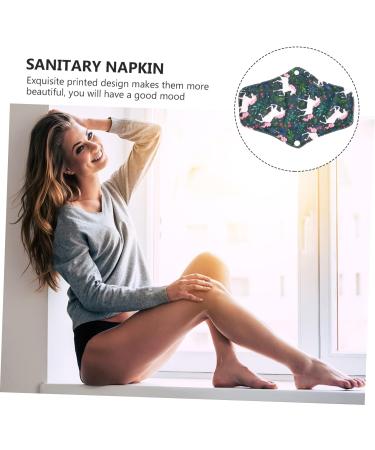 6pcs Reusable Bamboo Charcoal Panty Liners | Washable Cloth Menstrual Pads Set for Girls | Maternity Napkin & Panties | Eco-Friendly Menstrual Pad - Buy Online on GoSupps.com
