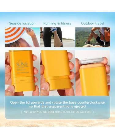 Sunscreen Stick SPF 50+ | Water-Resistant Sunblock for Face & Body | Travel Size 0.56 Oz | No Eye Irritation | 50 Uses - Shop Now - Buy Online on GoSupps.com