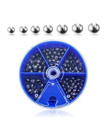 Aivoro fishing lime 100 pieces of lead blast shot lime fishing with storage box removable lead weight fishing 5 sizes lead grain range socket (0.3g/0.6g/0.6g/1g) - Buy Online on GoSupps.com