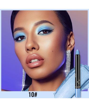  Erinde Erinde Glittery Blue Eyeshadow Pencil Waterproof and Long-Lasting Pearlescent Cream Pencil High Metallic Pigment - Buy Online on GoSupps.com