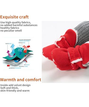EDOTON Unisex Newborn Winter Boots - Warm Non-Slip Bootie Socks 12-18 Months (Red) - Buy Online on GoSupps.com