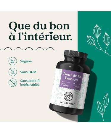 Nature Love Passion Flower Extract 240 Capsules in 4 Months 750mg of 5:1 Extract (corresponds to 3750mg of Passion Flower per day with no unwanted additives high dose vegan - Buy Online on GoSupps.com