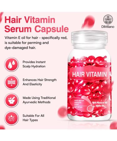 Hair Treatment Serum - No Rinse with Argan Macadamia & Avocado Oils | Vitamins A C E & Pro-Vitamin B5 | Unisex Leave-In Formula for All Hair Types - International Shipping Available - Buy Online on GoSupps.com