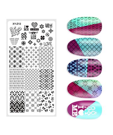 DANNEASY 6Pcs Nail Stamping Set - Geometry, Stripes, Butterfly Design | Manicure Stamp Kit with Stamper, Scraper, and Storage Bag - Buy Online on GoSupps.com