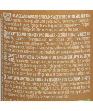 Probios Orange and Ginger Puree without Pectin with Organic Fruit Sugar 220 g - Buy Online on GoSupps.com