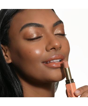Oulac Peach Moisturising Lipstick - Hydrating Lip Balm with Shea Butter | Vegan & Gluten-free | Satin Finish Creamy Texture - SG05 Body Talk (Peachy Brown) - Buy Online on GoSupps.com