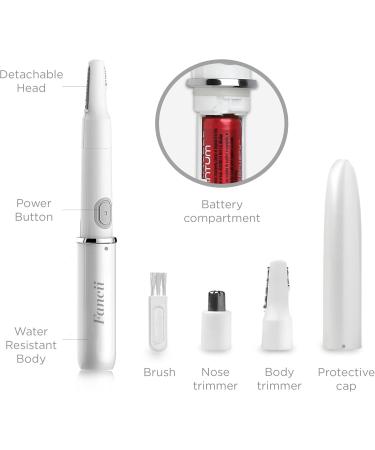 Fancii Water Resistant Precision Trimmer - All-in-1 Groomer for Nose Ear Eyebrow Facial & Body Hair Removal for Men & Women | International Shipping Available - Buy Online on GoSupps.com