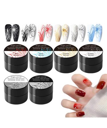 Dinchaakuarry Spider Angel Multifunctional Thread Drawing Polish Fine Liner for Creative DIY Designs Smooth Texture Decorations Highly Elastic and Easy to Handle Professional Manicure Tips