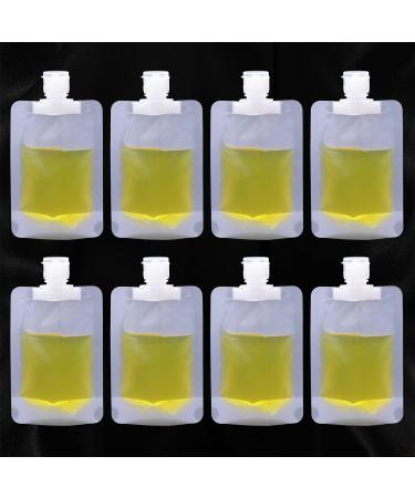 RIIEYOCA 8 Piece Portable Travel Pouches | Clear Plastic Packaging Bags for Shampoo, Shower Gel, Hand Sanitizer | 100ml Refillable Cosmetic Divide Bag - Buy Online on GoSupps.com