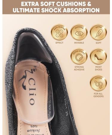 ONUEMP 12 Piece Silicone Heel Pads - Comfort Inserts for Women & Men | Heel Pain Relief Blister Prevention & Perfect Fit for Shoes - Buy Online on GoSupps.com