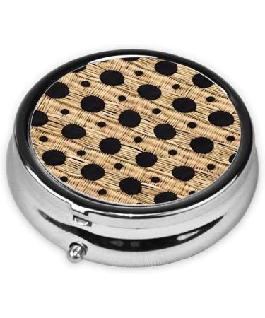 Portable Wicker Woven Mini Round Pill Box - 3 Compartment Travel Pill Organizer for Home & Office Use - Buy Online on GoSupps.com