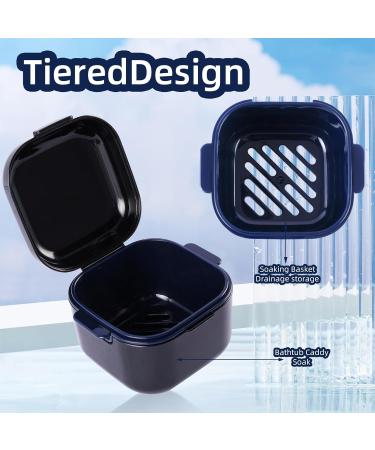 Prosthesis Box for Dentures & Braces | Portable Storage with Filter & Finger Toothbrush - Buy Online on GoSupps.com