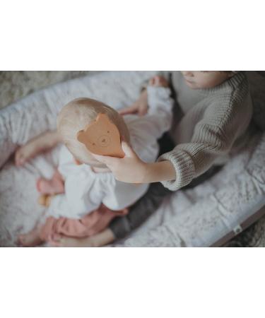 Petit Collage Wooden Baby Hairbrush - FSC-Certified Beech Wood, Soft Bristles, Cute Bear Design - Buy Online on GoSupps.com