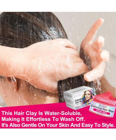 Rose Red Hair Wax Crazy Rose Red Hair Color Spray Temporary Wash-off Semi-permanent Hair Dye Wax One-time Hair Dye without Hurting Hair DIY Hair Styling Dye for Party Halloween &Christmas&Cosplay - Buy Online on GoSupps.com