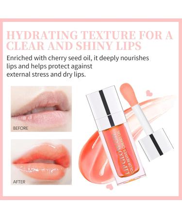 NewBang 2pcs Hydrating Lip Glow Oil Set | Tinted Plumping Lip Care Gloss Balm | Nourishing & Moisturizing | Non-sticky Glitter Shine | Pink&Rosewood | 0.49 Fl Oz (Pack of 2) - Buy Online on GoSupps.com