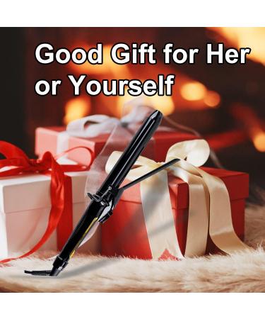 SSATISCN Curling Iron 1 Inch with Ceramic Coating Barrel for Long Hair Dual Voltage Extra Long Barrel Curling Iron Instant Heat up to 450 F Hair Waving Style Tool for Girls Women(Black) - Buy Online on GoSupps.com