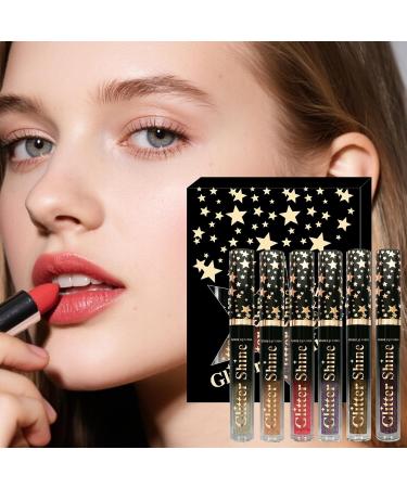  G n rique Glossy Lip Gloss 6 Colors Glitter Lip Care 2.5ml Intense Shine Liquid Lipstick Makeup Set for Work Women Girls Wedding Birthday Holiday Date - Buy Online on GoSupps.com