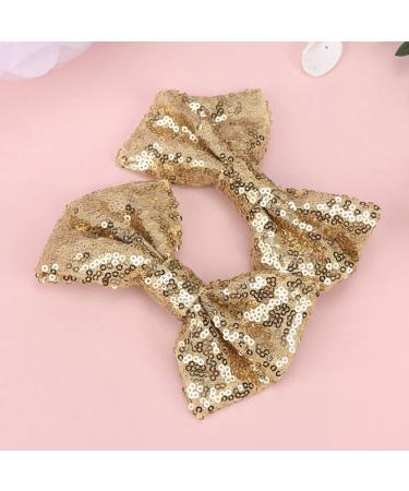 Beaupretty 3-Piece Glitter Hair Loops & Sequin Clips for Baby Girls & Toddlers Bling Bowknot Hair Accessories (Golden) - Buy Online on GoSupps.com