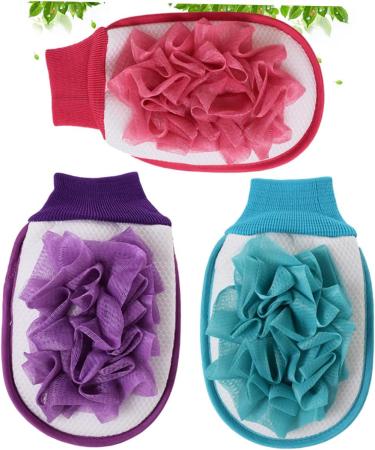 9 Pcs Exfoliating Bath Gloves - Double-Sided Shower Gloves for Dead Skin Removal | International Shipping - Buy Online on GoSupps.com