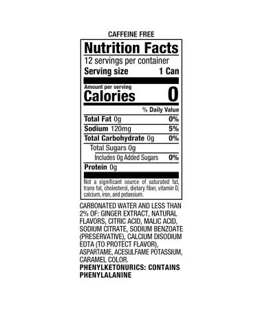 Canada Dry Zero Sugar Ginger Ale Soda 12 fl oz Cans 12 Pack - Refreshing Zero Sugar Drink Option - Buy Online on GoSupps.com