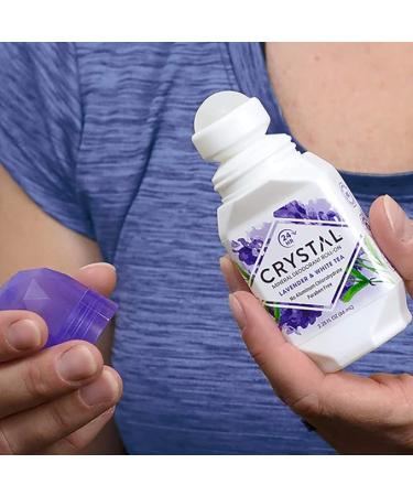 CRYSTAL Deodorant Mineral Deodorant Roll-On  Lavender & White Tea 2.25 oz (Pack of 5) - Buy Online on GoSupps.com