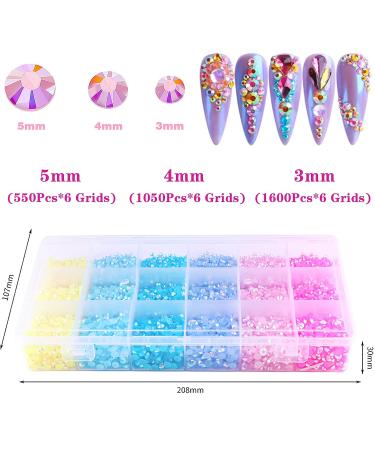 FULZTEY 19200Pcs Flatback Jelly Rhinestones Kit - Mixed Color AB Crystal Gem Stones for Nail Art, Crafts, Tumblers & Jewelry DIY - Buy Online on GoSupps.com
