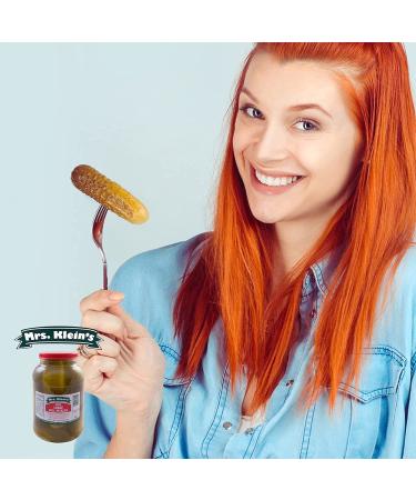 Mrs. Klein's Large Hot Pickles - Bold Spicy Dill Snack with Natural Ingredients | Kosher, Low Carb, Gluten Free & Vegan | 128 fl oz Jar - Buy Online on GoSupps.com